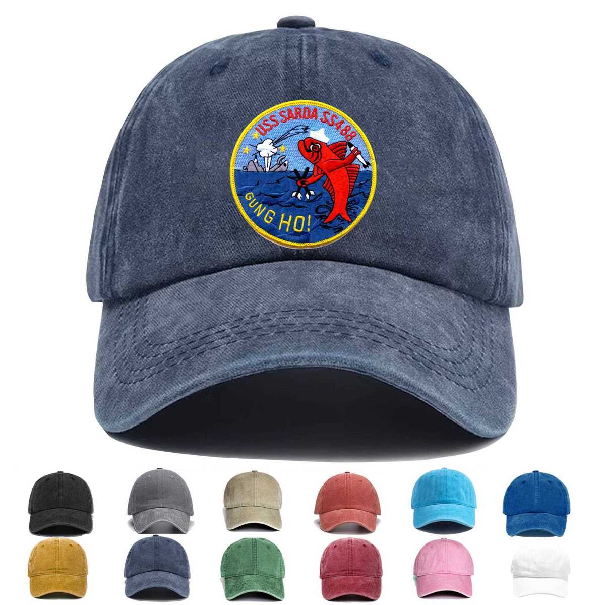 Ss 488 Uss Sarda Version A Embroidered Hat - Custom Hat
