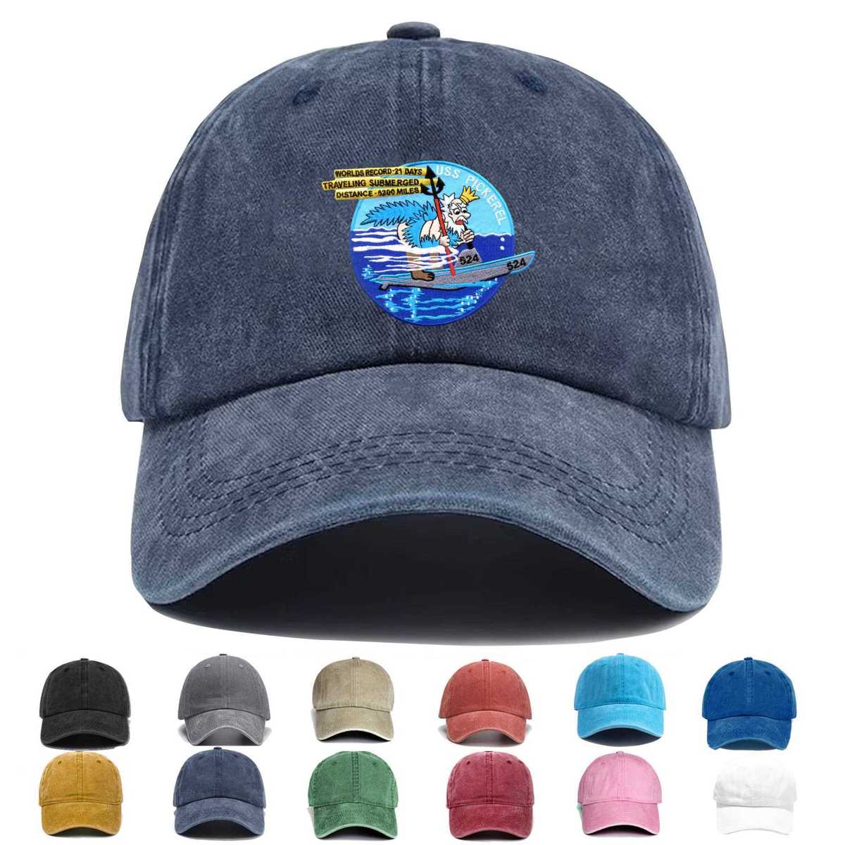 Ss 524 Uss Pickerel Version A Embroidered Hat - Custom Hat