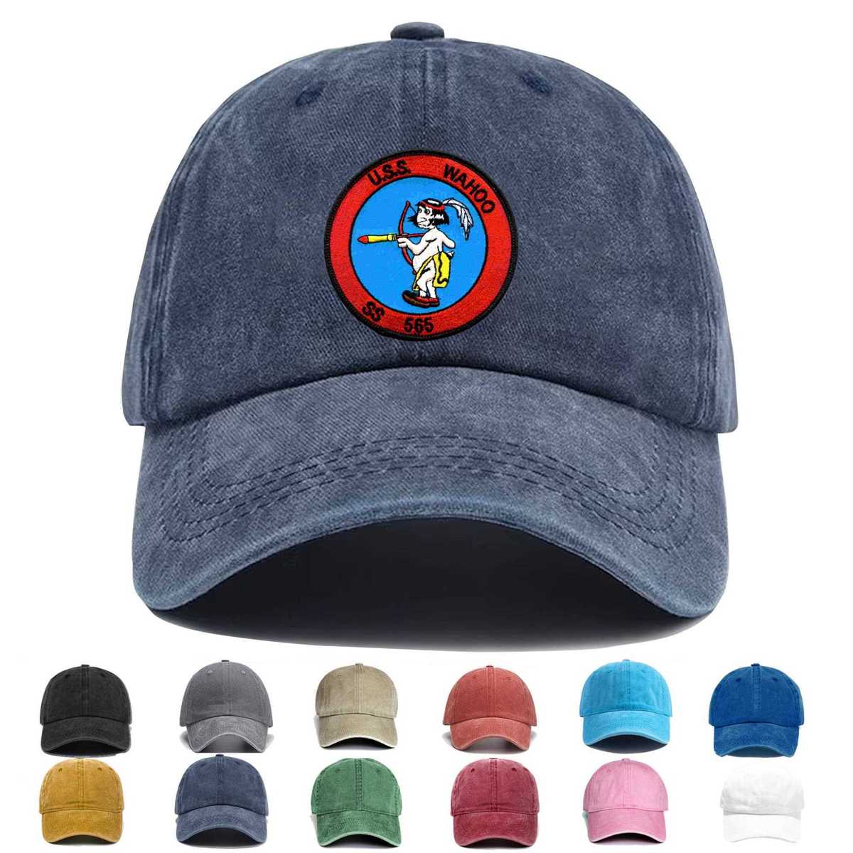 Ss 565 Uss Wahoo Version B Embroidered Hat - Custom Hat