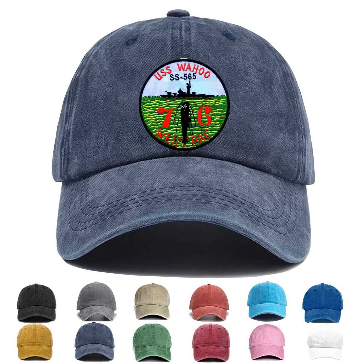 Ss 565 Uss Wahoo Version C Embroidered Hat - Custom Hat