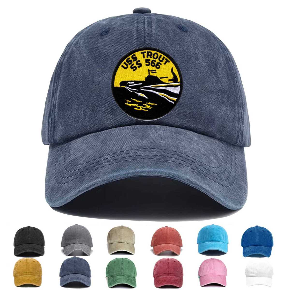 Ss 566 Uss Trout A Version Embroidered Hat - Custom Hat