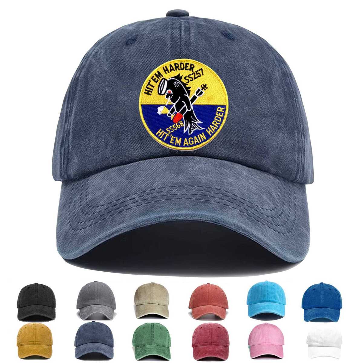 Ss 568 Uss Harder Embroidered Hat - Custom Hat
