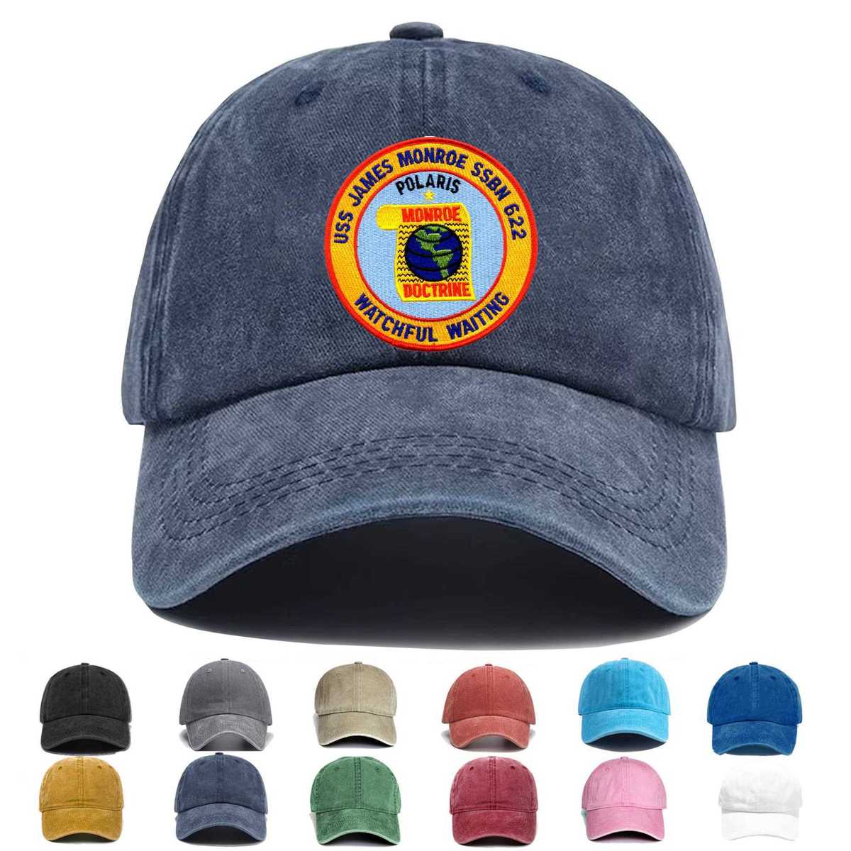 Ssbn 622 Uss James Monroe Embroidered Hat - Custom Hat