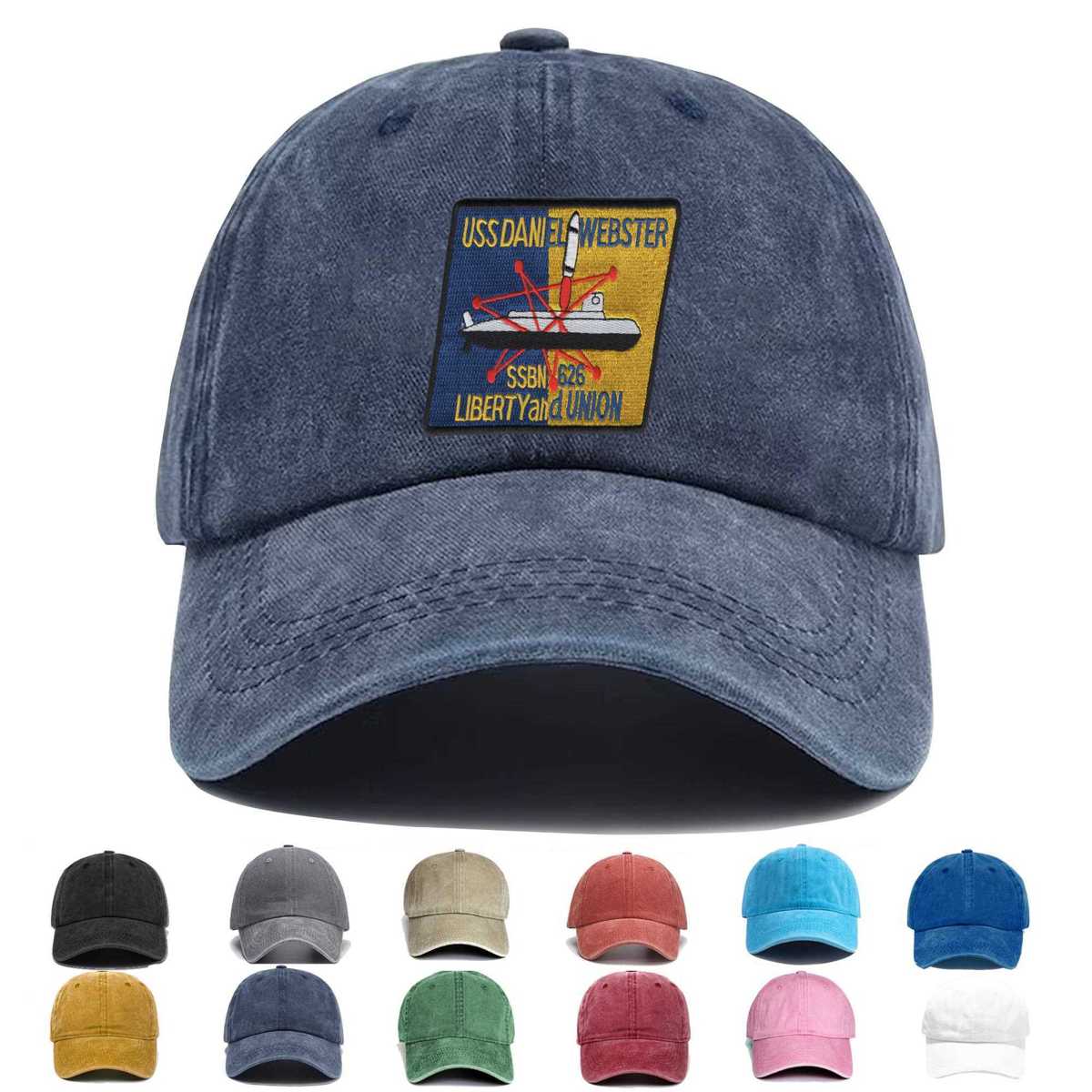 Ssbn 626 Uss Daniel Webster Embroidered Hat - Custom Hat