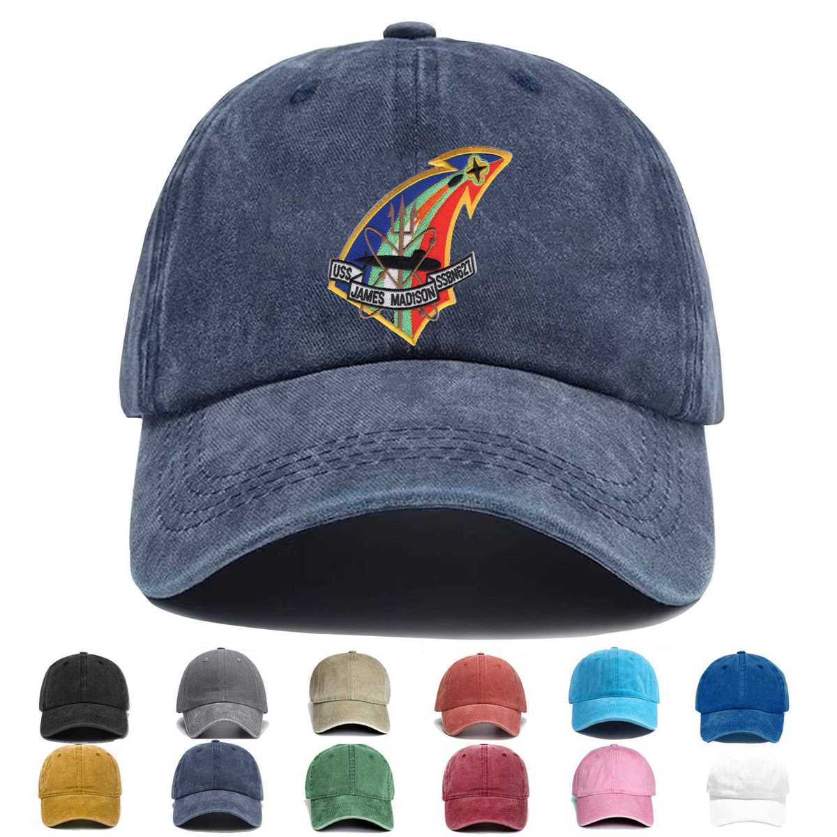 Ssbn 627 Uss James Madison Embroidered Hat - Custom Hat