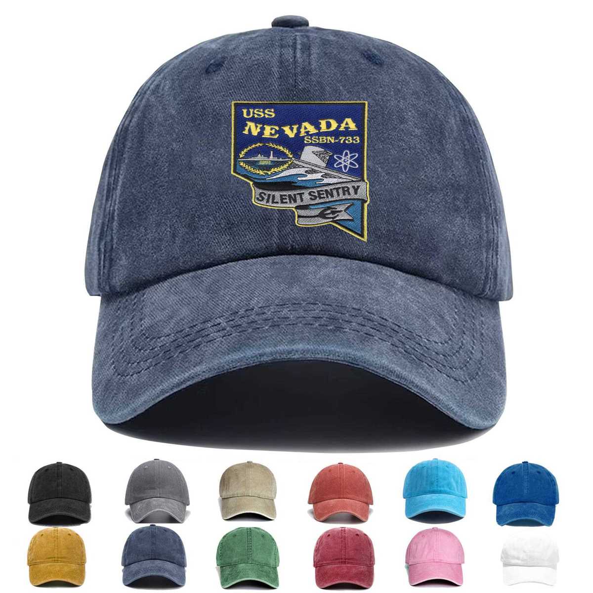 Ssbn 733 Uss Nevada Embroidered Hat - Custom Hat