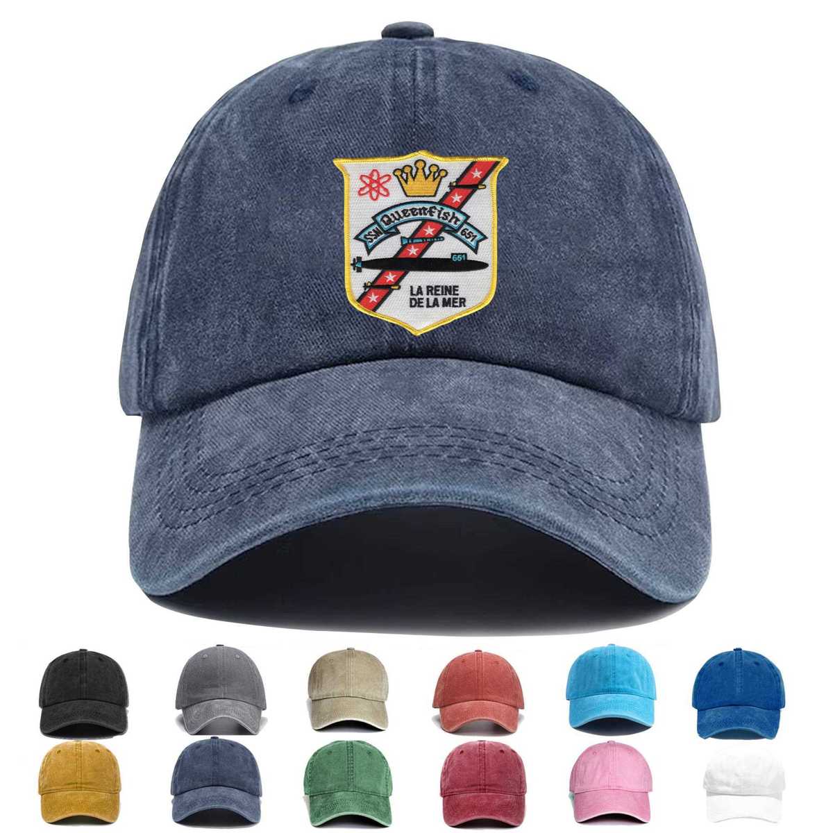 Ssn 651 Uss Queenfish Embroidered Hat - Custom Hat