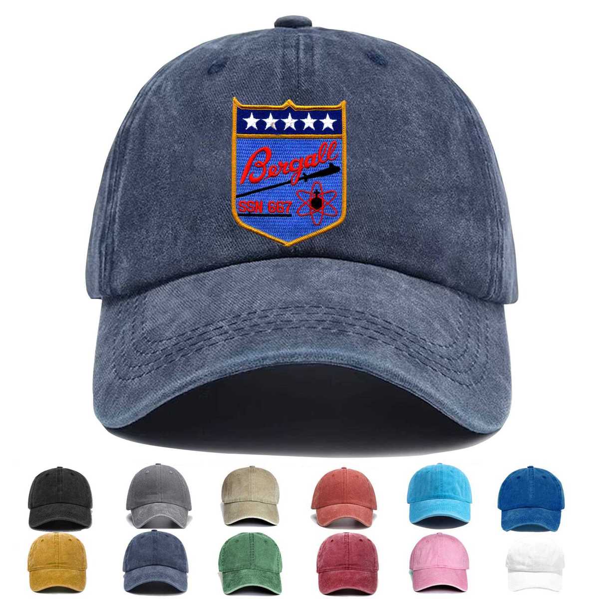 Ssn 667 Uss Bergall Embroidered Hat - Custom Hat