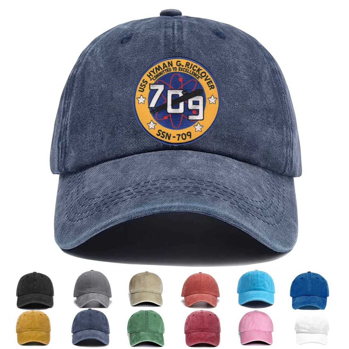 Ssn 709 Uss Hyman G Rickover Embroidered Hat - Custom Hat