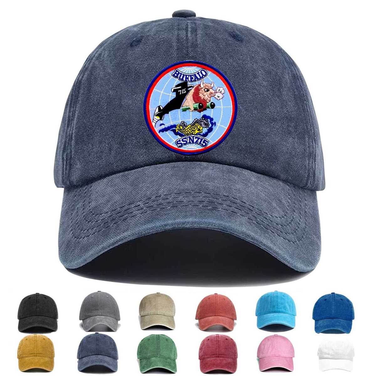 Ssn 715 Uss Buffalo Embroidered Hat - Custom Hat