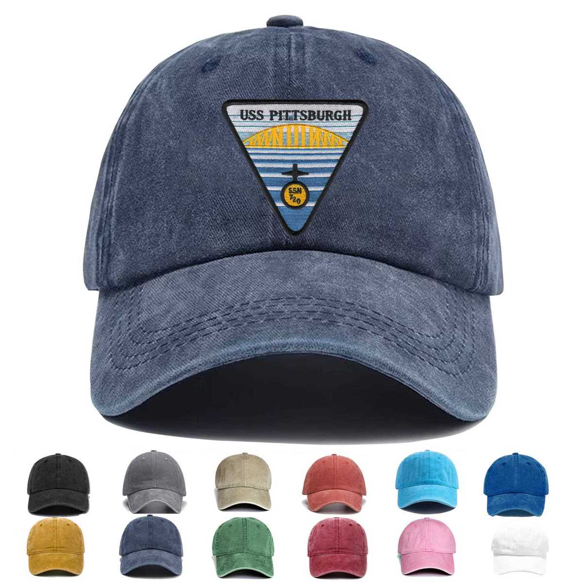 Ssn 720 Uss Pittsburgh Embroidered Hat - Custom Hat