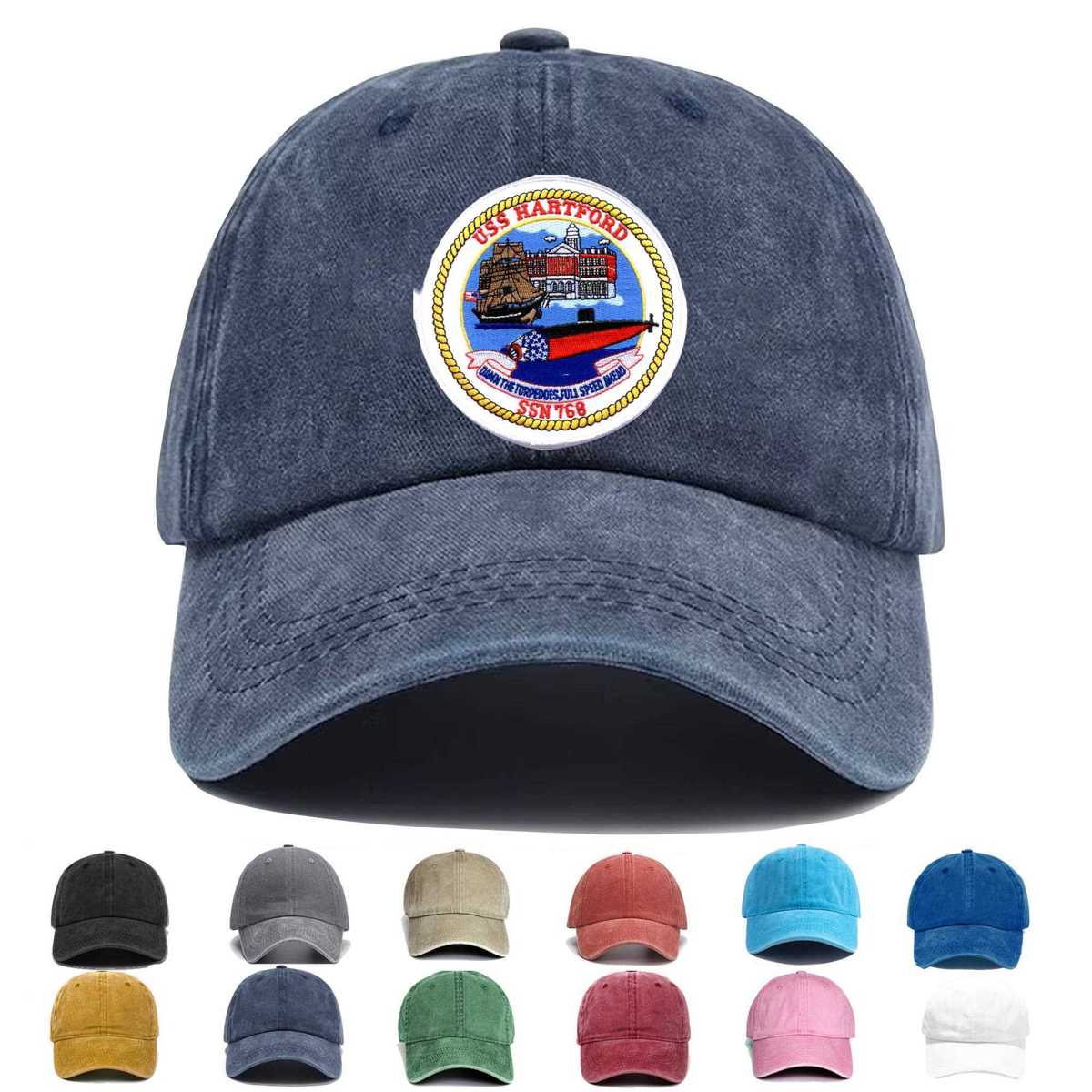 Ssn 768 Uss Hartford Version A Embroidered Hat - Custom Hat
