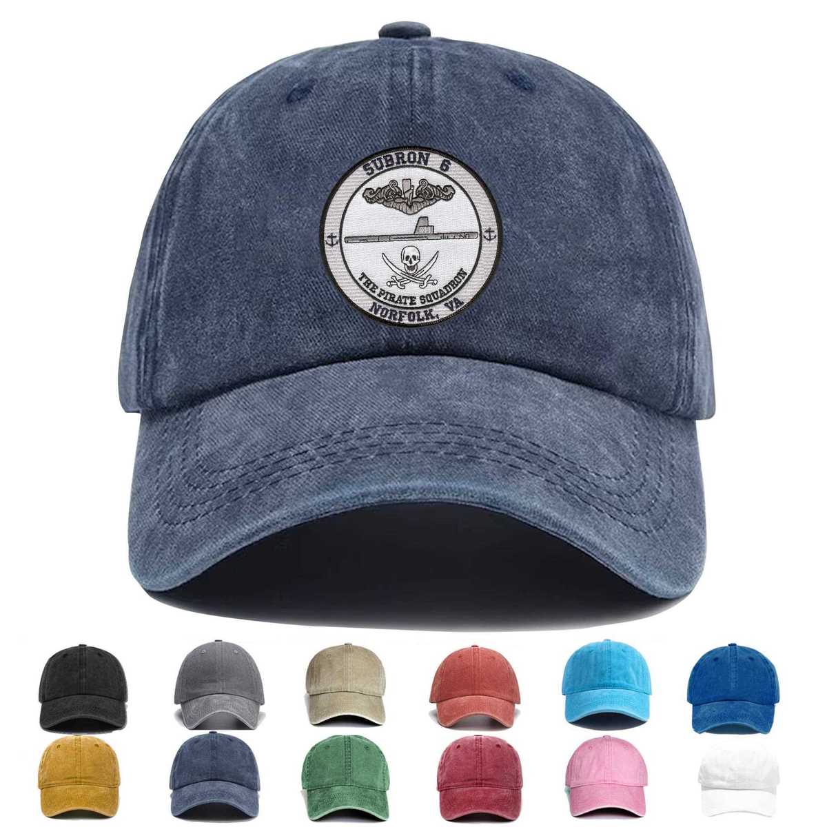 Submarine Squadron Six Norfolk Virginia Embroidered Hat - Custom Hat