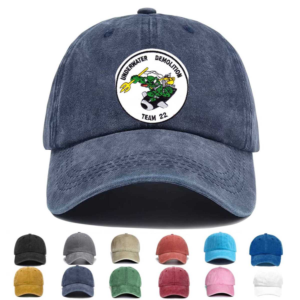 Udt 22 Underwater Demolition Team Unit Twenty Two Embroidered Hat - Custom Hat