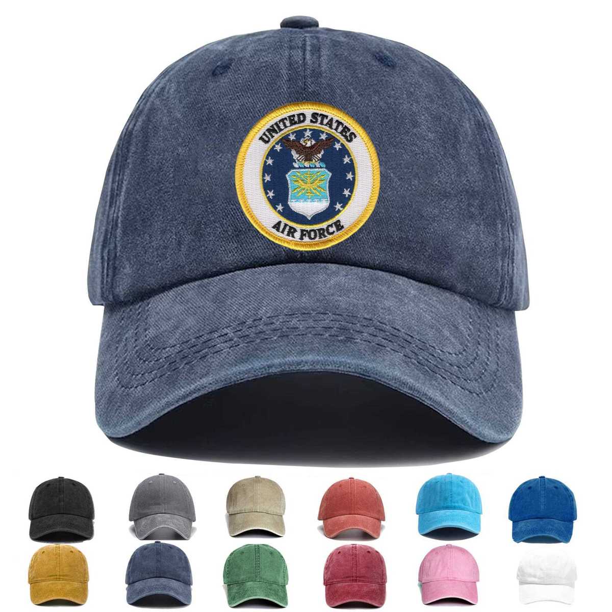 United States Air Force Crest Military Service Mark Embroidered Hat - Custom Hat