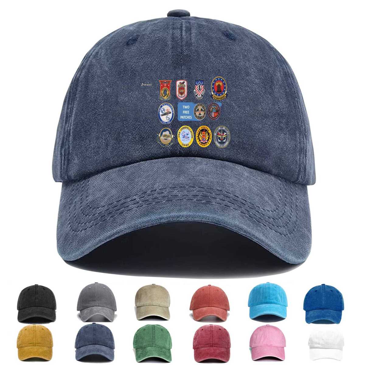 United States Navy Super Carriers Of The Cold War Collection Embroidered Hat - Custom Hat