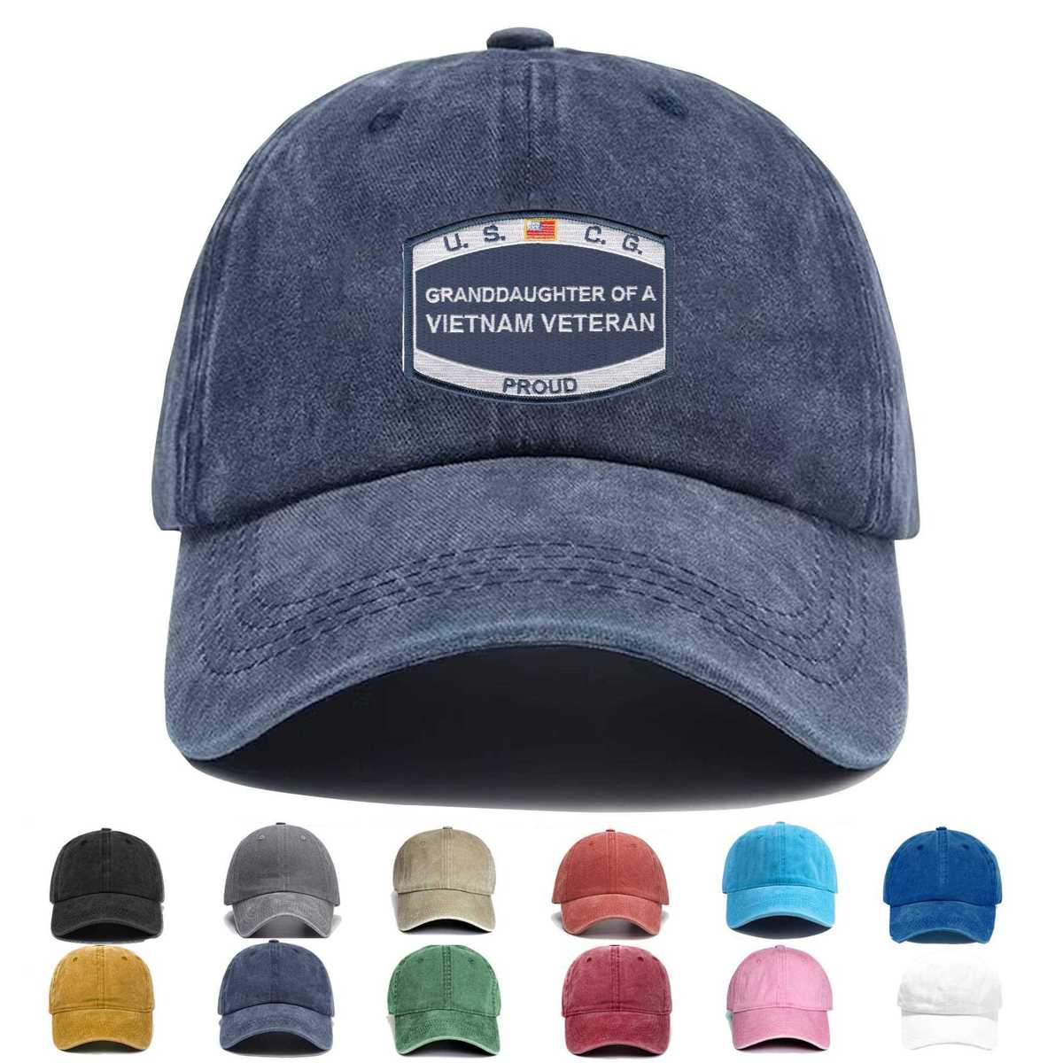 Uscg Grand Daughter Of A Vietnam Veteran Embroidered Hat - Custom Hat