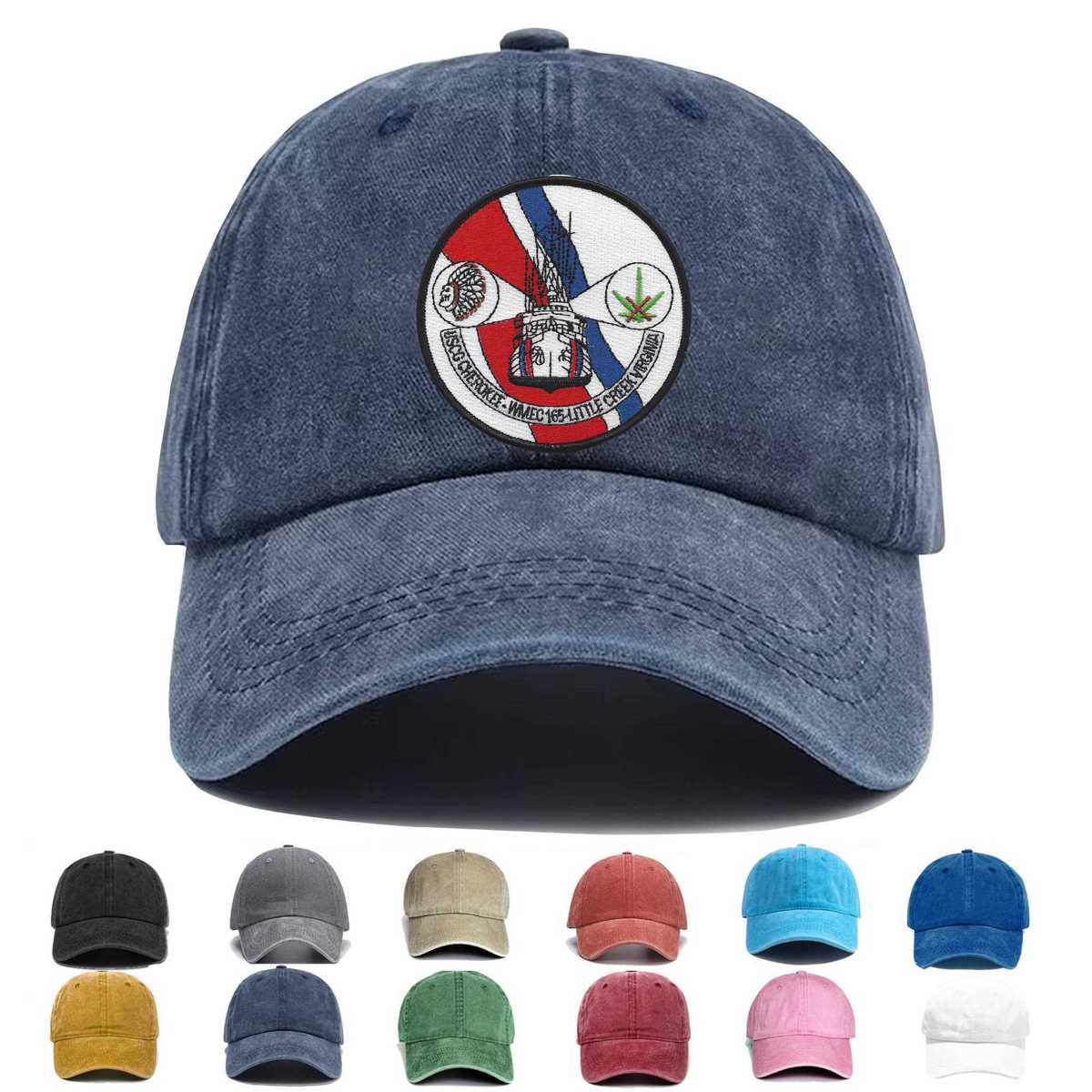 Uscgc Cherokee Wmec 165 Second Version Embroidered Hat - Custom Hat
