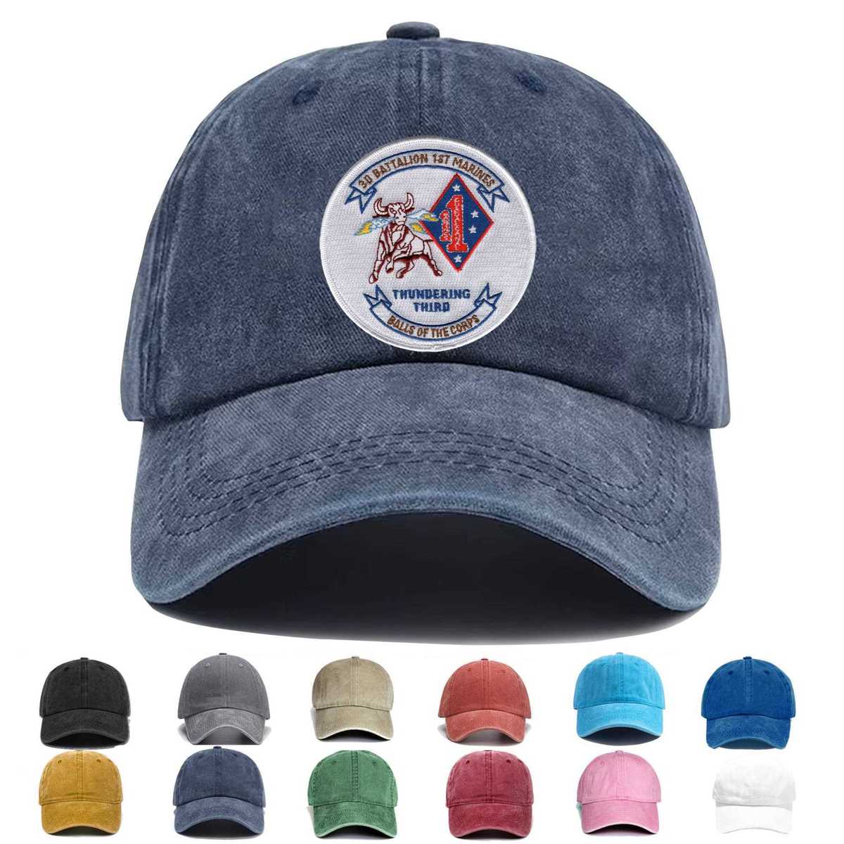Usmc 3rd Battalion 1st Marine Division Embroidered Hat - Custom Hat