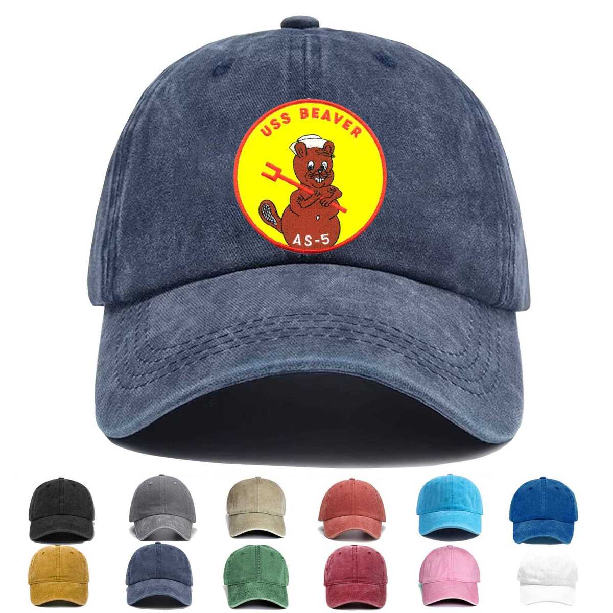 Uss Beaver As 5 Embroidered Hat - Custom Hat