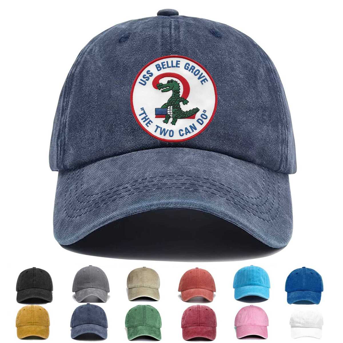 Uss Belle Grove Lsd 2 Dock Landing Ship Embroidered Hat - Custom Hat