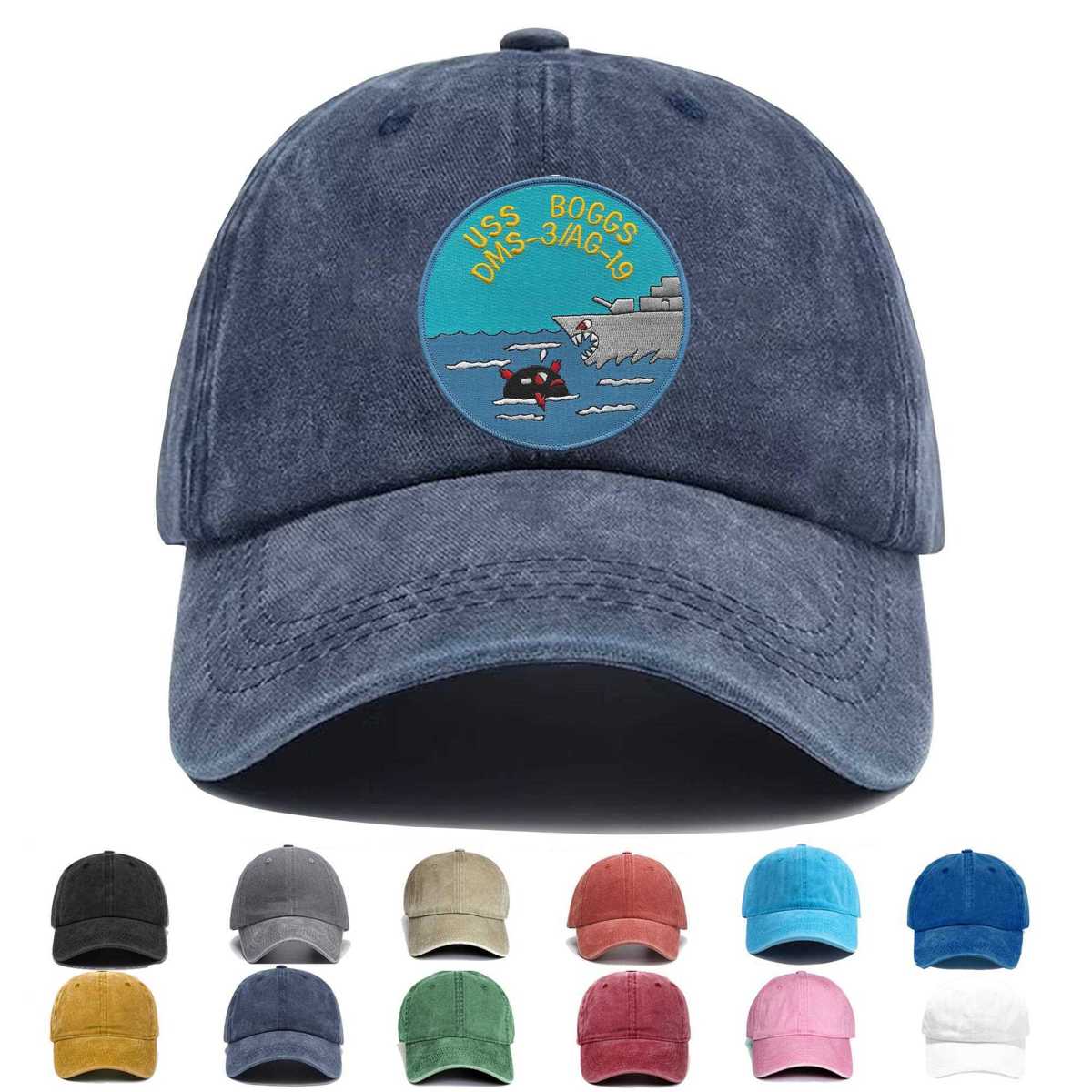 Uss Boggs Dms 3ag 19 Embroidered Hat - Custom Hat