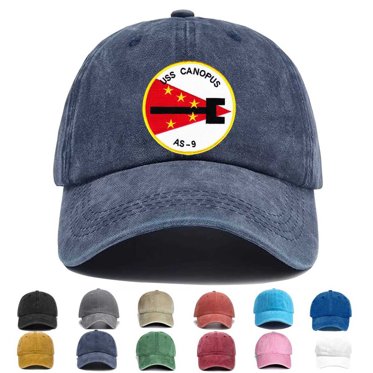 Uss Canopus As 9 Embroidered Hat - Custom Hat