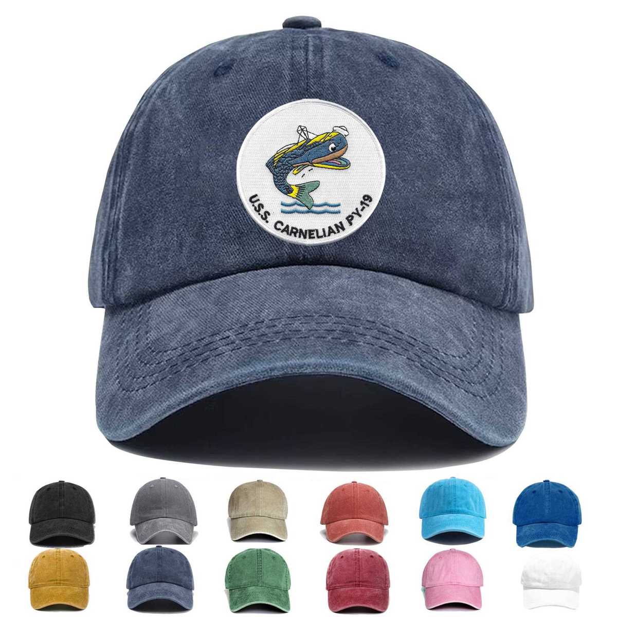 Uss Carnelian Py 19 Patrol Yacht Ship Embroidered Hat - Custom Hat