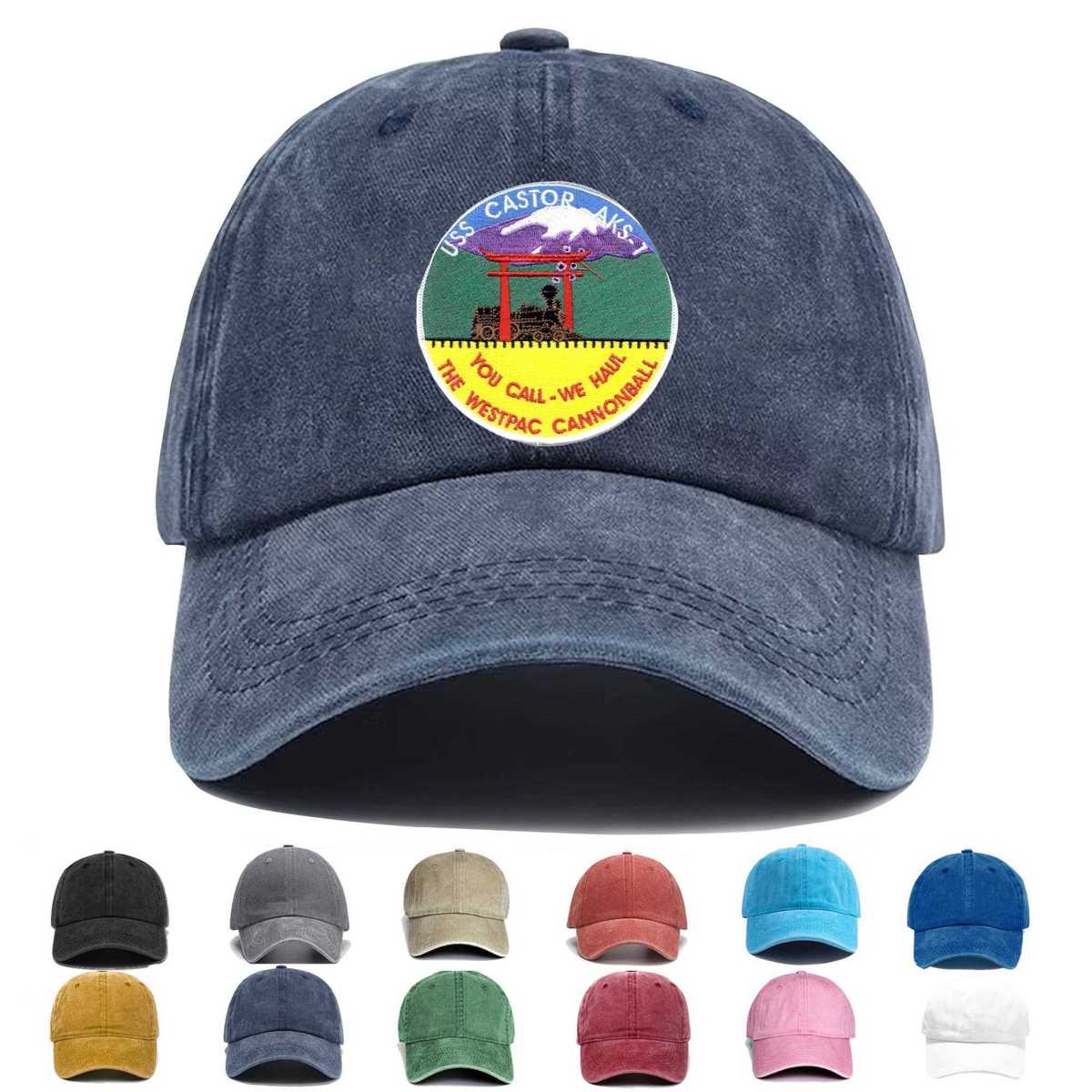 Uss Castor Aks 1 Embroidered Hat - Custom Hat
