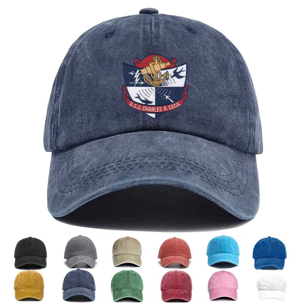 Uss Charles P Cecil Dd 835 Embroidered Hat - Custom Hat