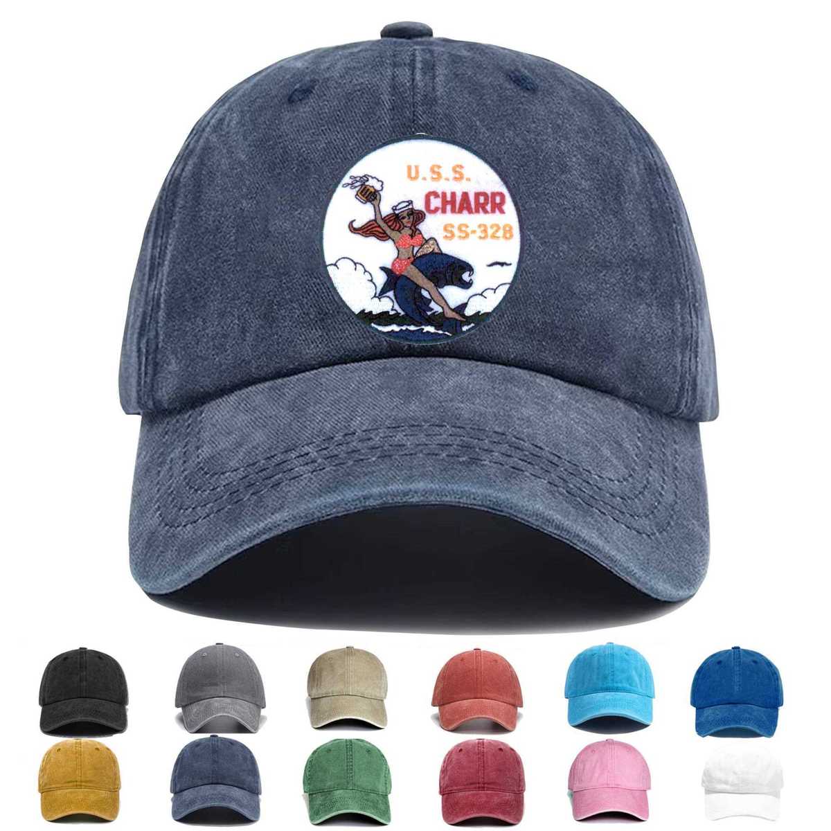 Uss Charr Ss 328 Version A Embroidered Hat - Custom Hat