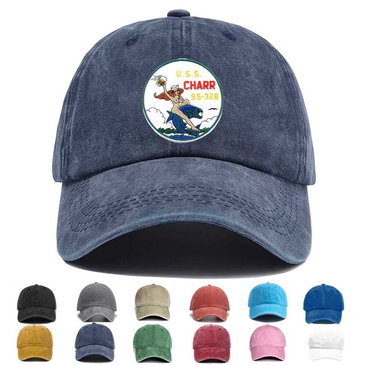Uss Charr Ss 328 Embroidered Hat - Custom Hat