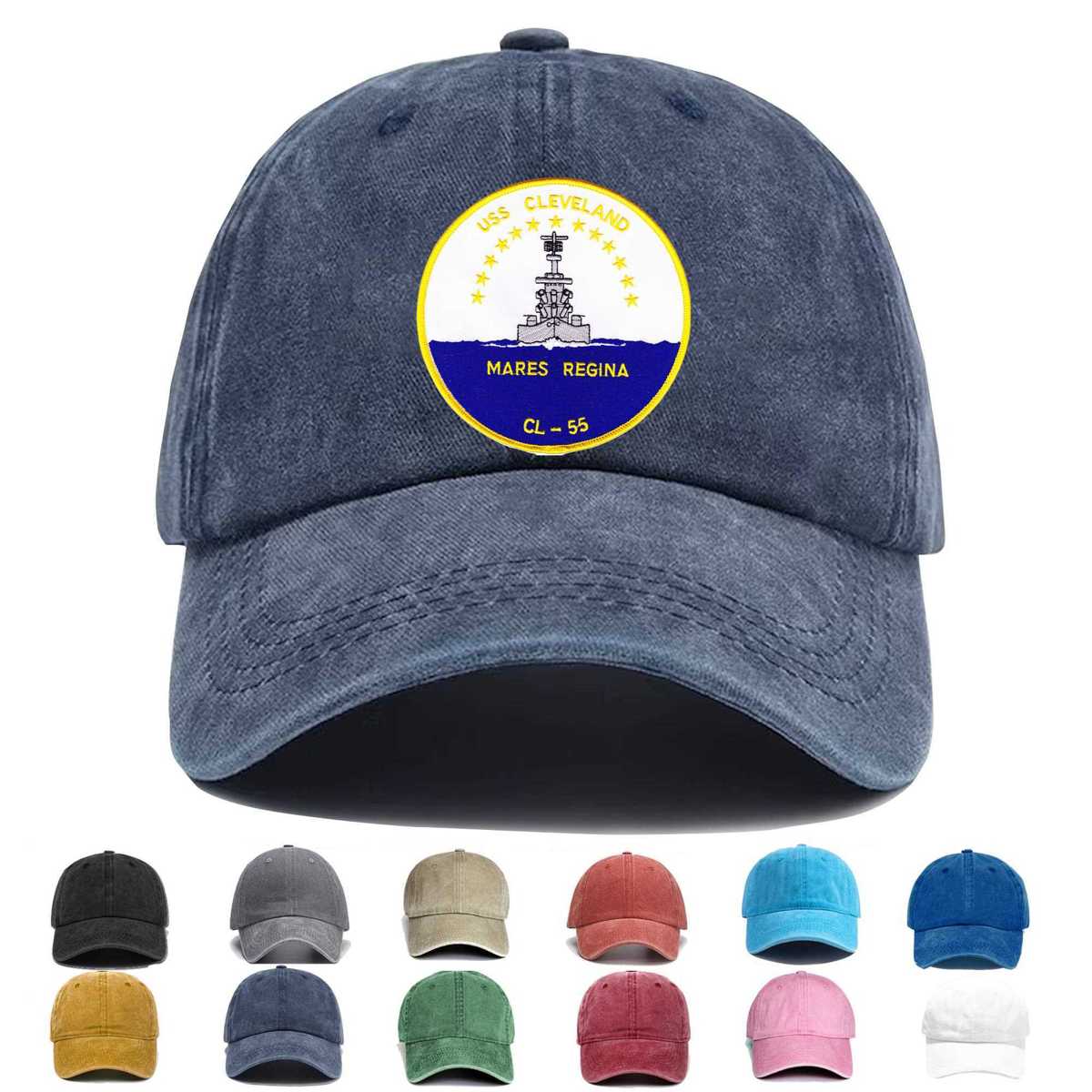 Uss Cleveland Cl 55 Light Cruiser Embroidered Hat - Custom Hat