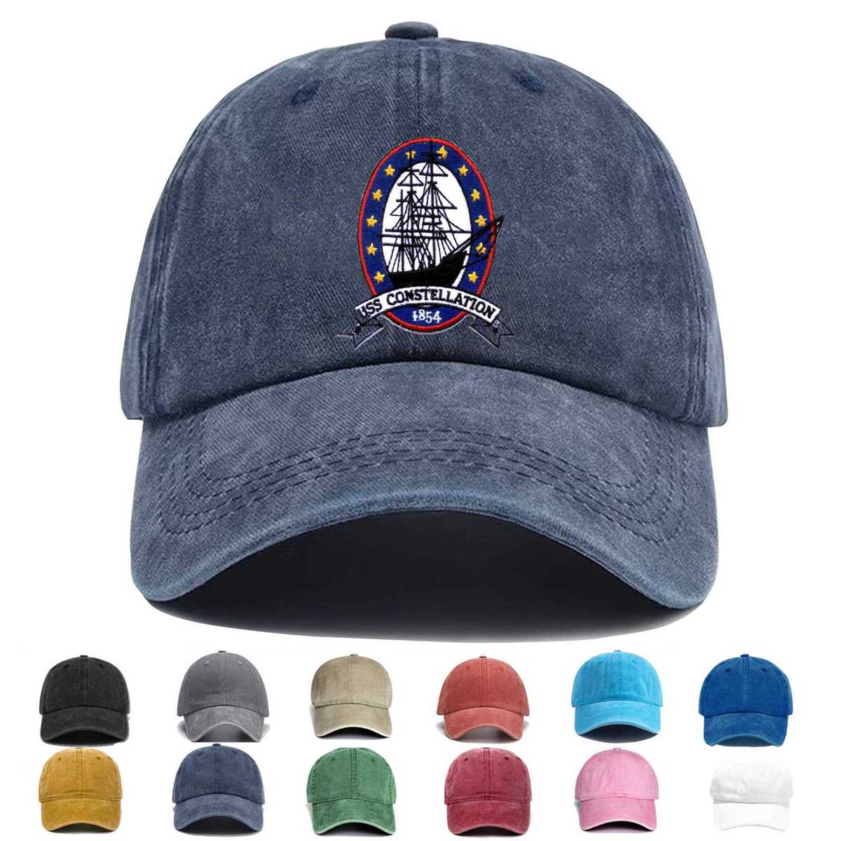 Uss Constellation 1854 Embroidered Hat - Custom Hat