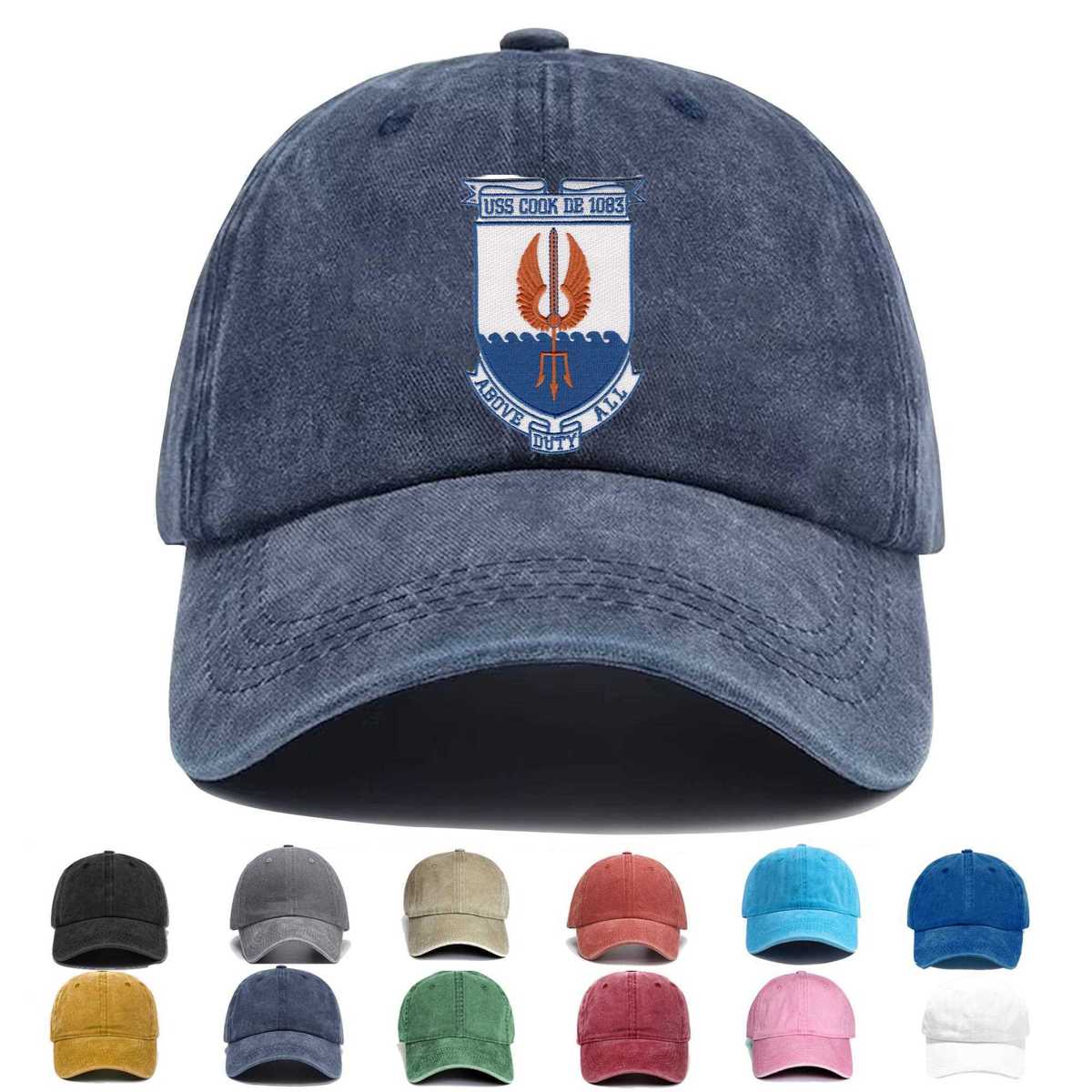 Uss Cook De 1083 Destroyer Escort Ship Embroidered Hat - Custom Hat