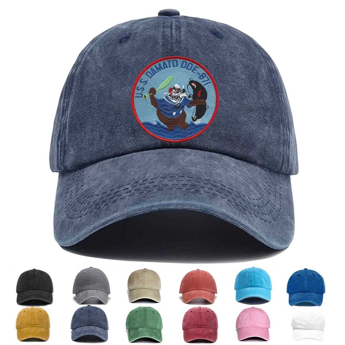 Uss Damato Dde 871 Moh Embroidered Hat - Custom Hat