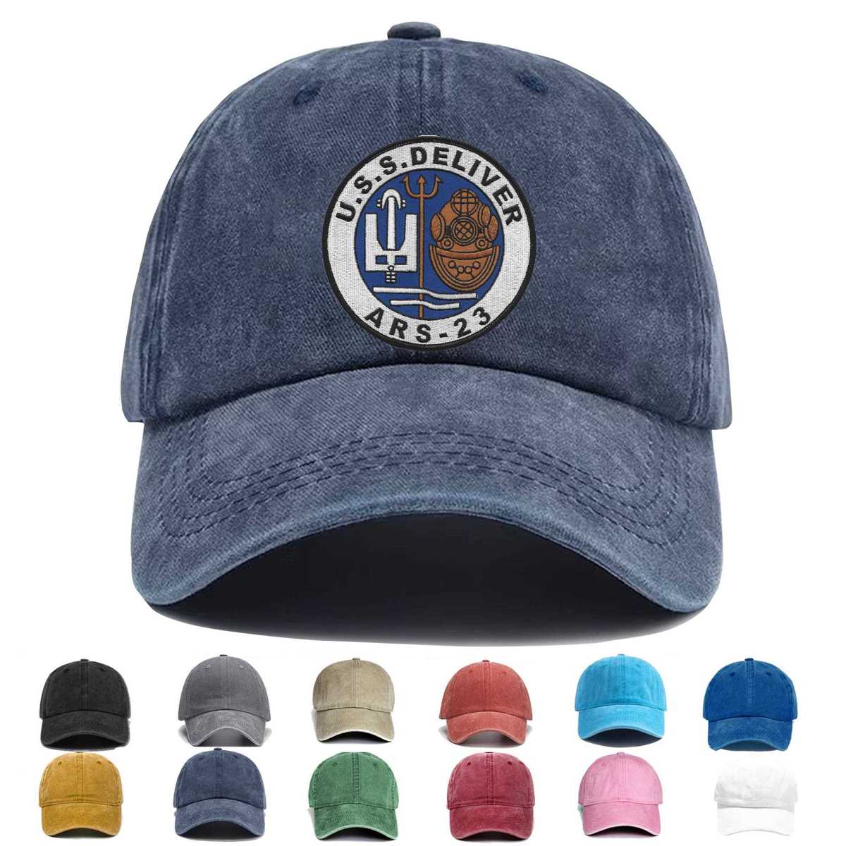 Uss Deliver Ars 23 Helmet Embroidered Hat - Custom Hat
