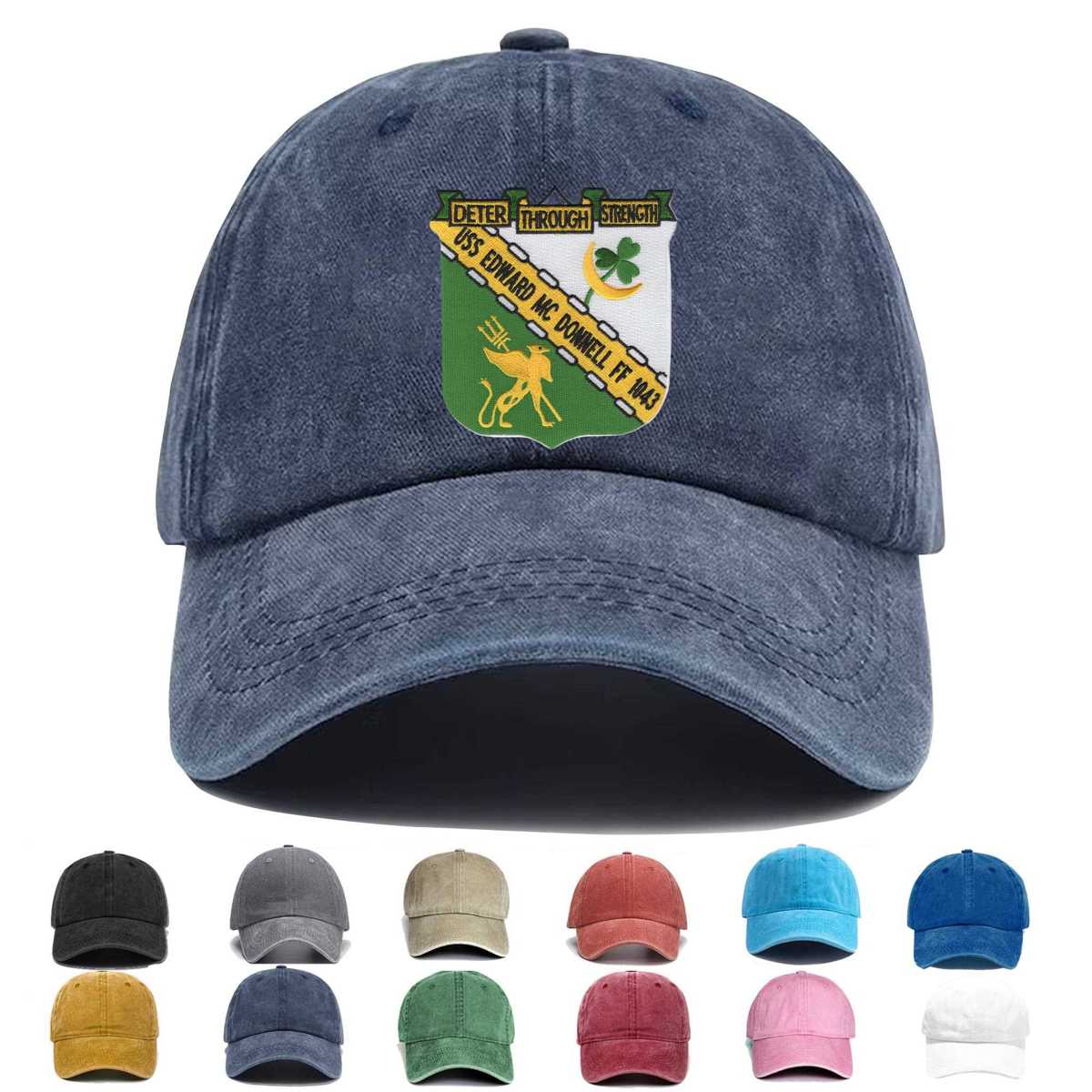 Uss Edward Mcdonnell Ff 1043 Frigate Ship Embroidered Hat - Custom Hat