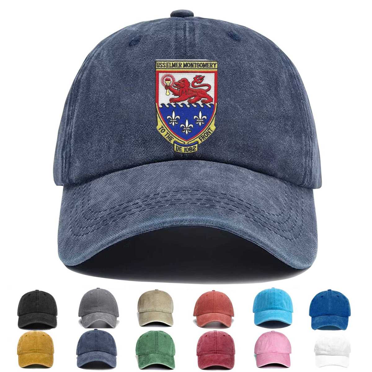 Uss Elmer Montgomery De 1082 Destroyer Escort Ship Embroidered Hat - Custom Hat