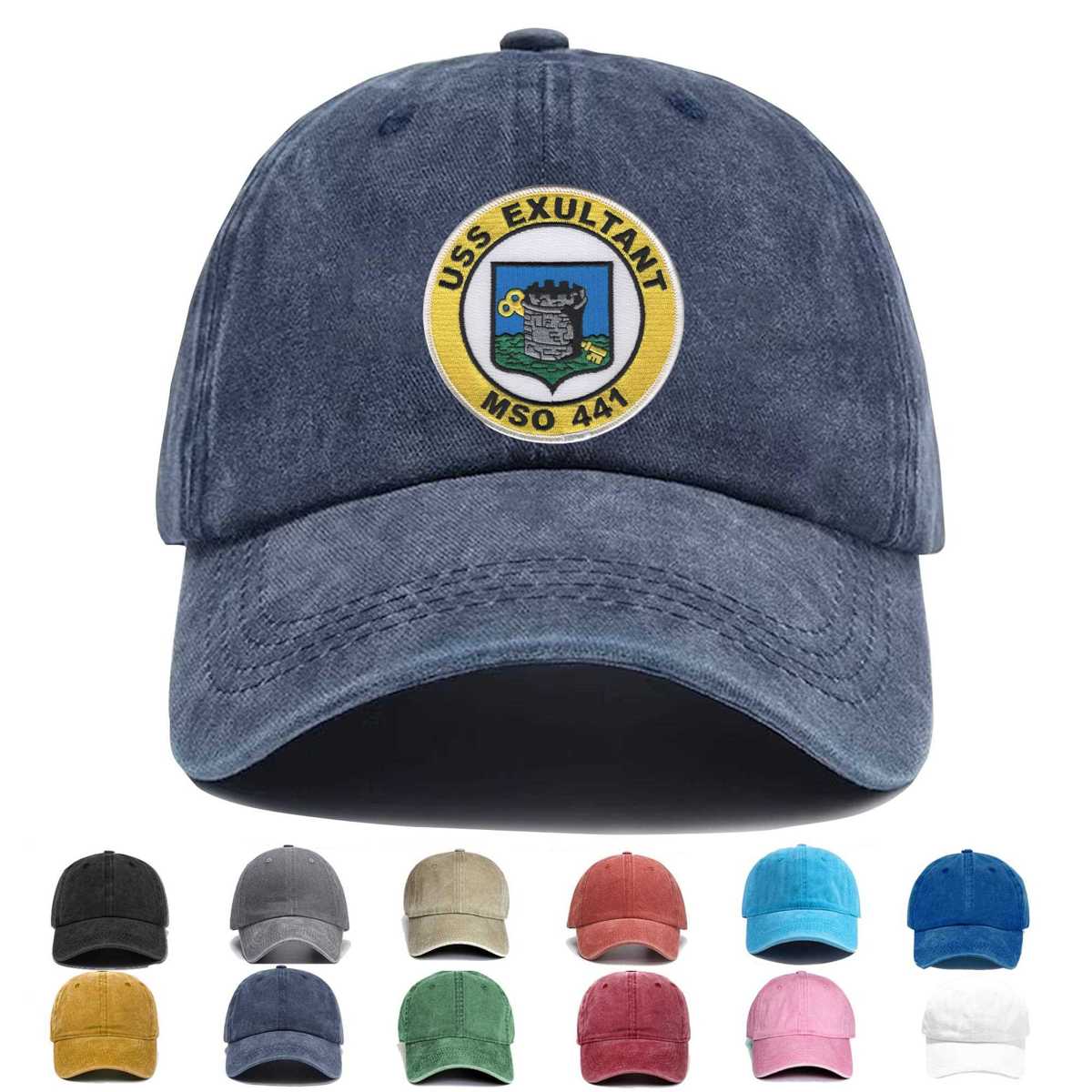 Uss Exultant Mso 441 Embroidered Hat - Custom Hat