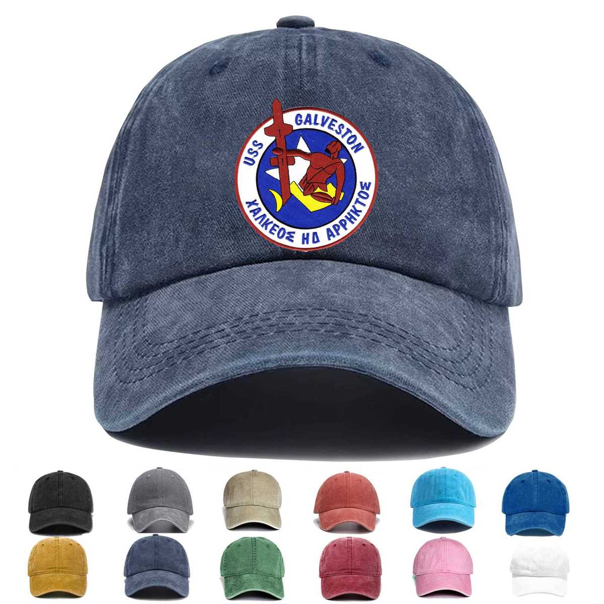 Uss Galveston Clg 3 Embroidered Hat - Custom Hat
