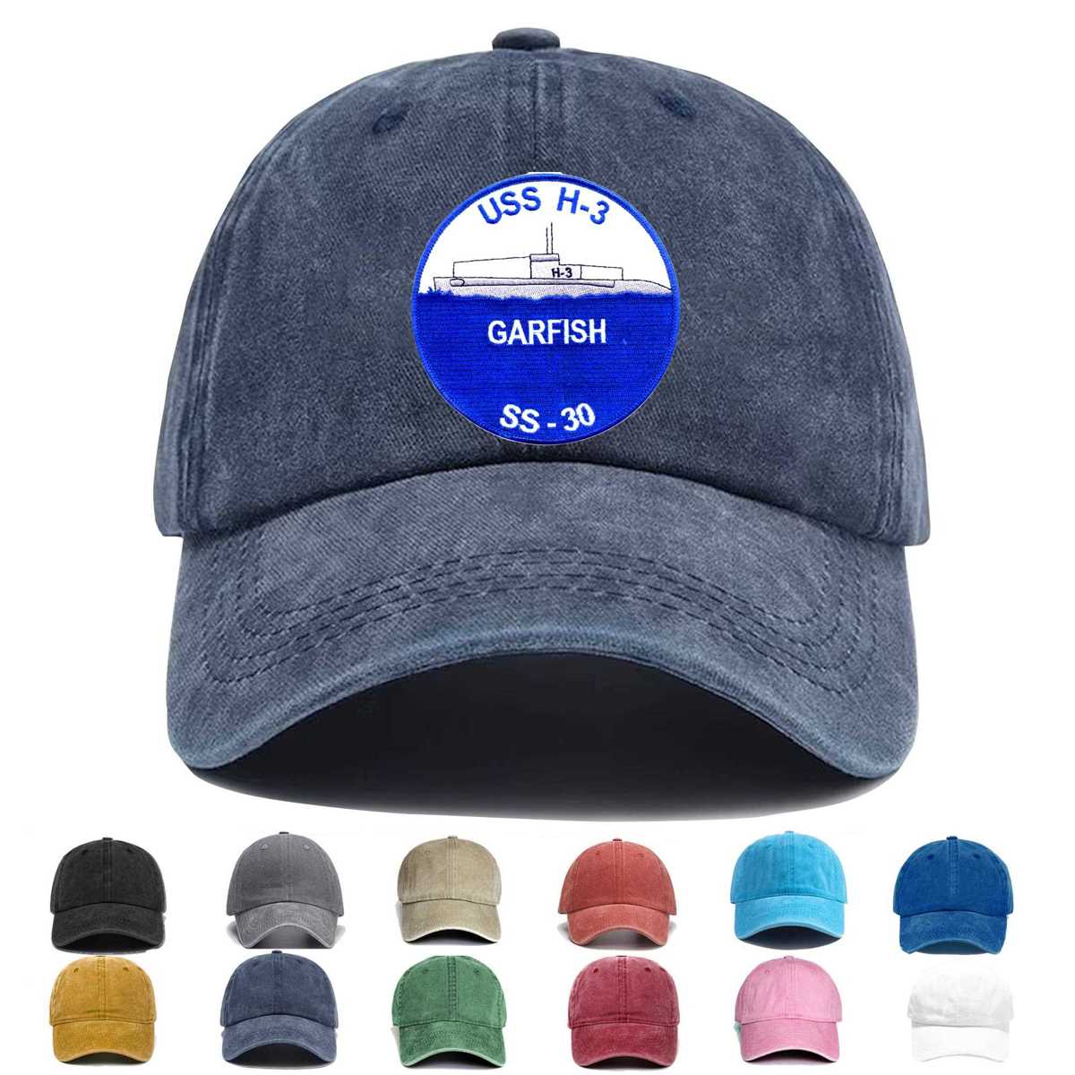 Uss Garfish Ss 30 H 3 Submarin Embroidered Hat - Custom Hat