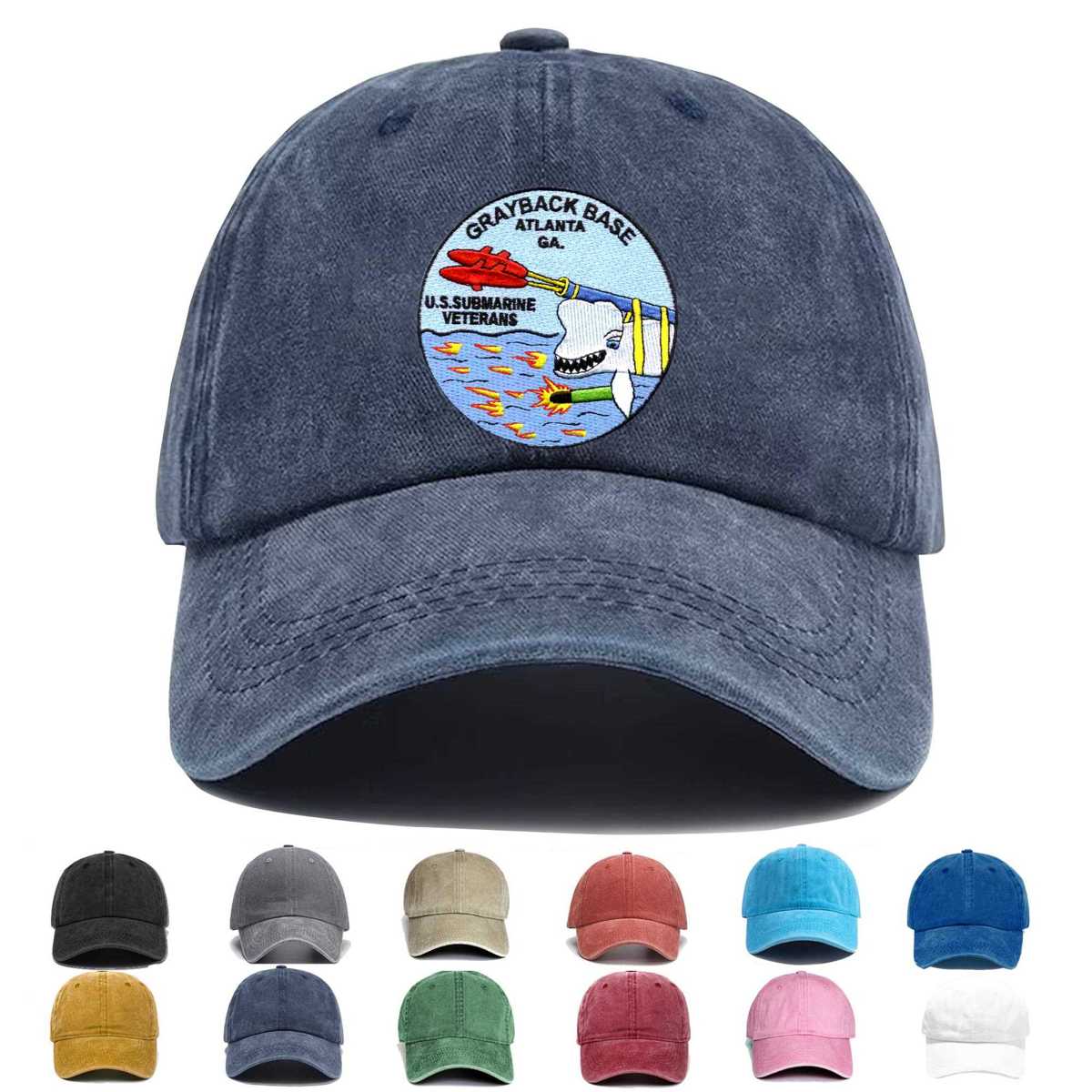 Uss Grayback Veterans Base Atlanta Georgia Embroidered Hat - Custom Hat