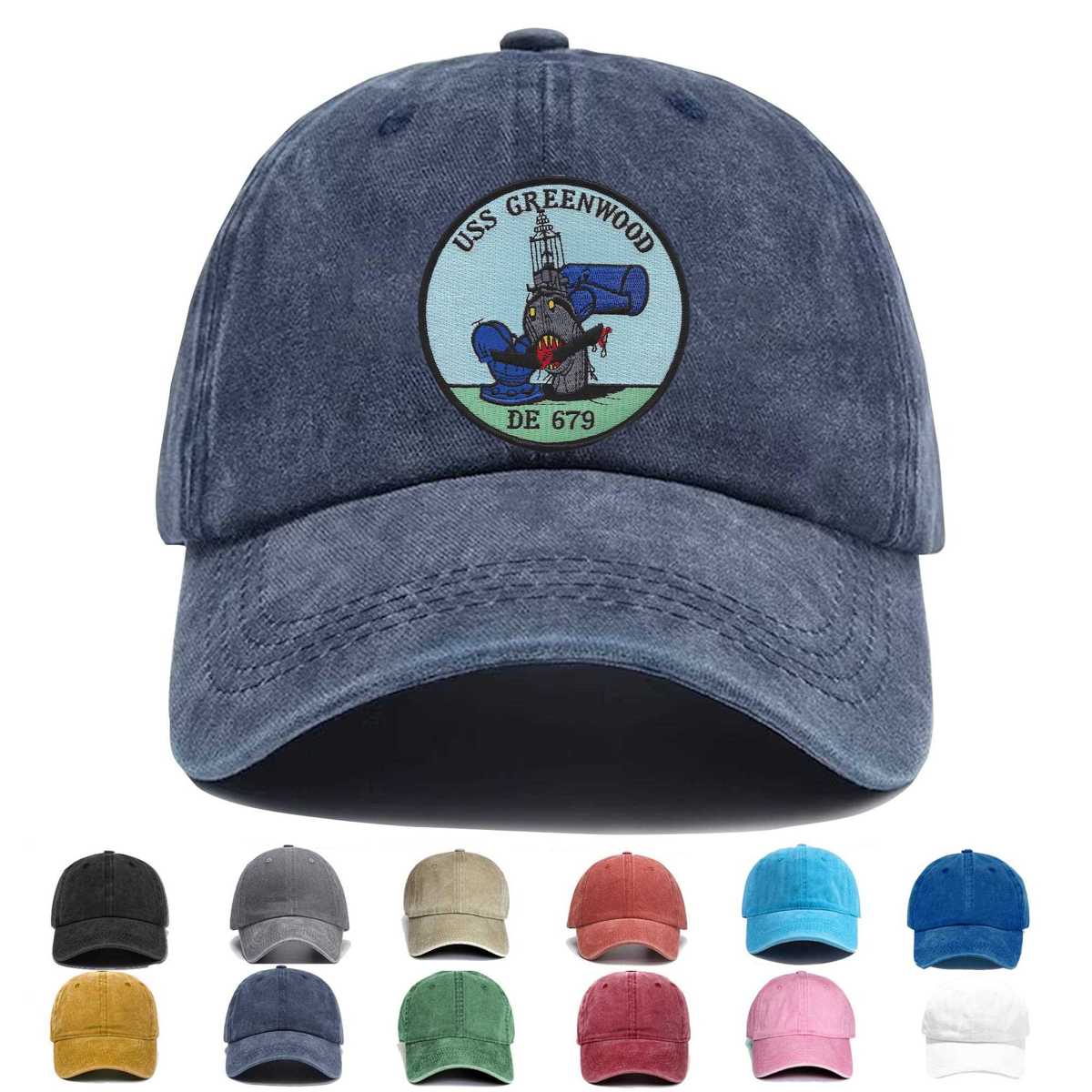 Uss Greenwood De 679 Path Embroidered Hat - Custom Hat