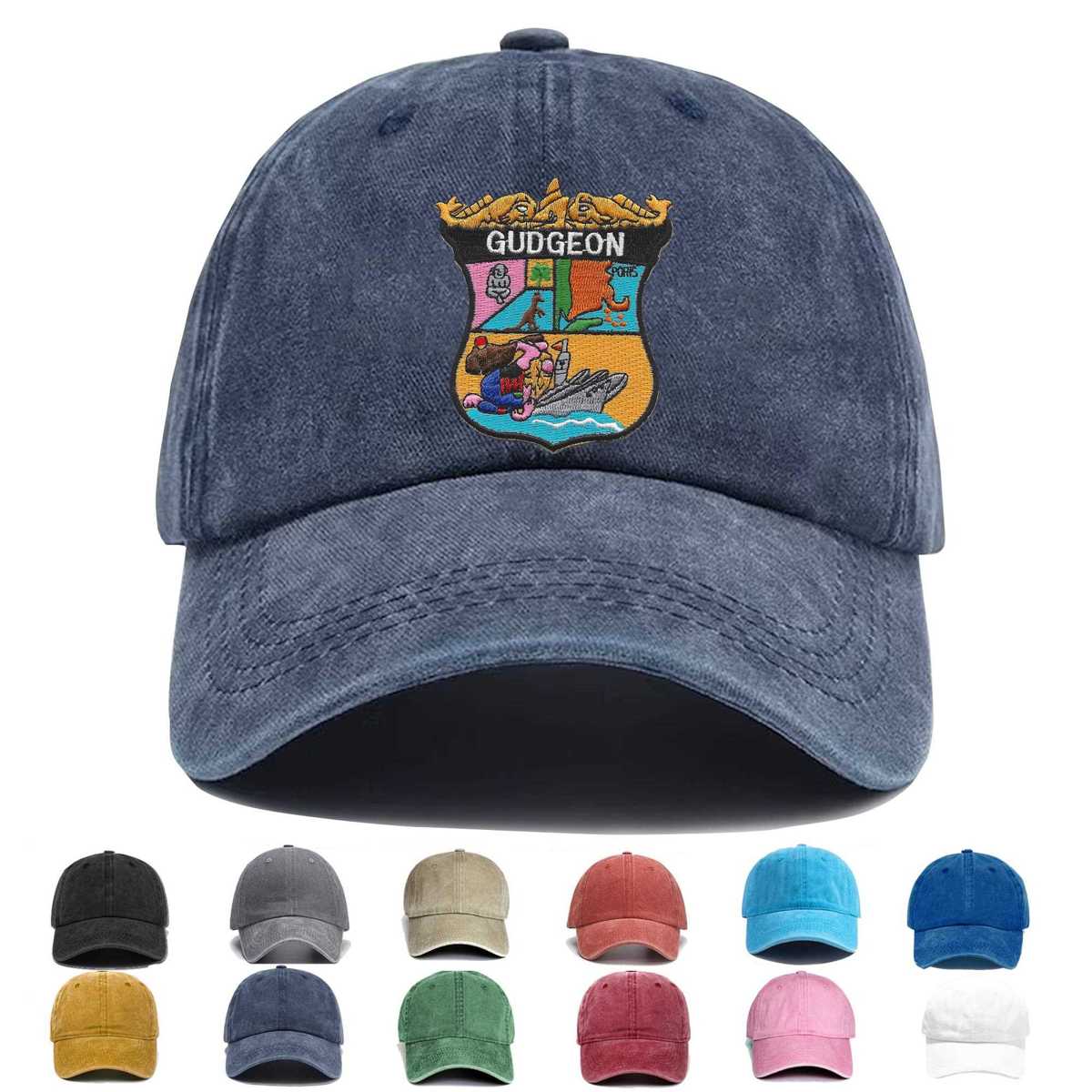 Uss Gudgeon Ss 211 Diesel Electric Submarine Embroidered Hat - Custom Hat