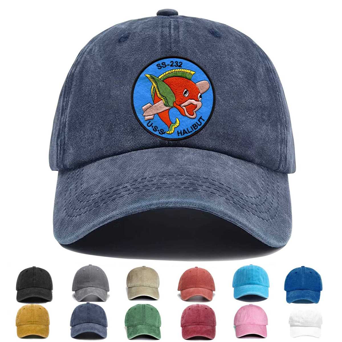 Uss Halibut Ss 232 Embroidered Hat - Custom Hat