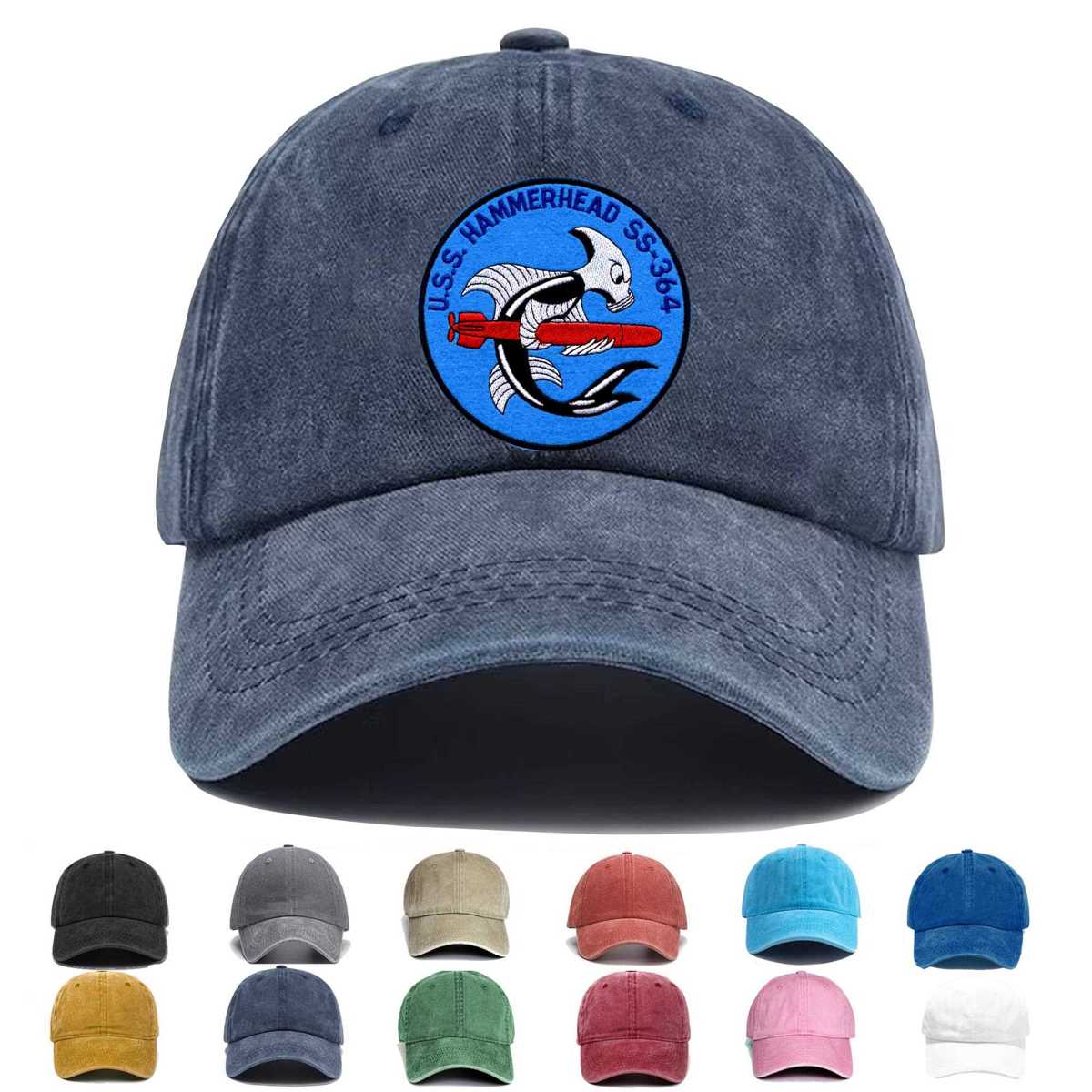 Uss Hammerhead Ss 364 Large Embroidered Hat - Custom Hat