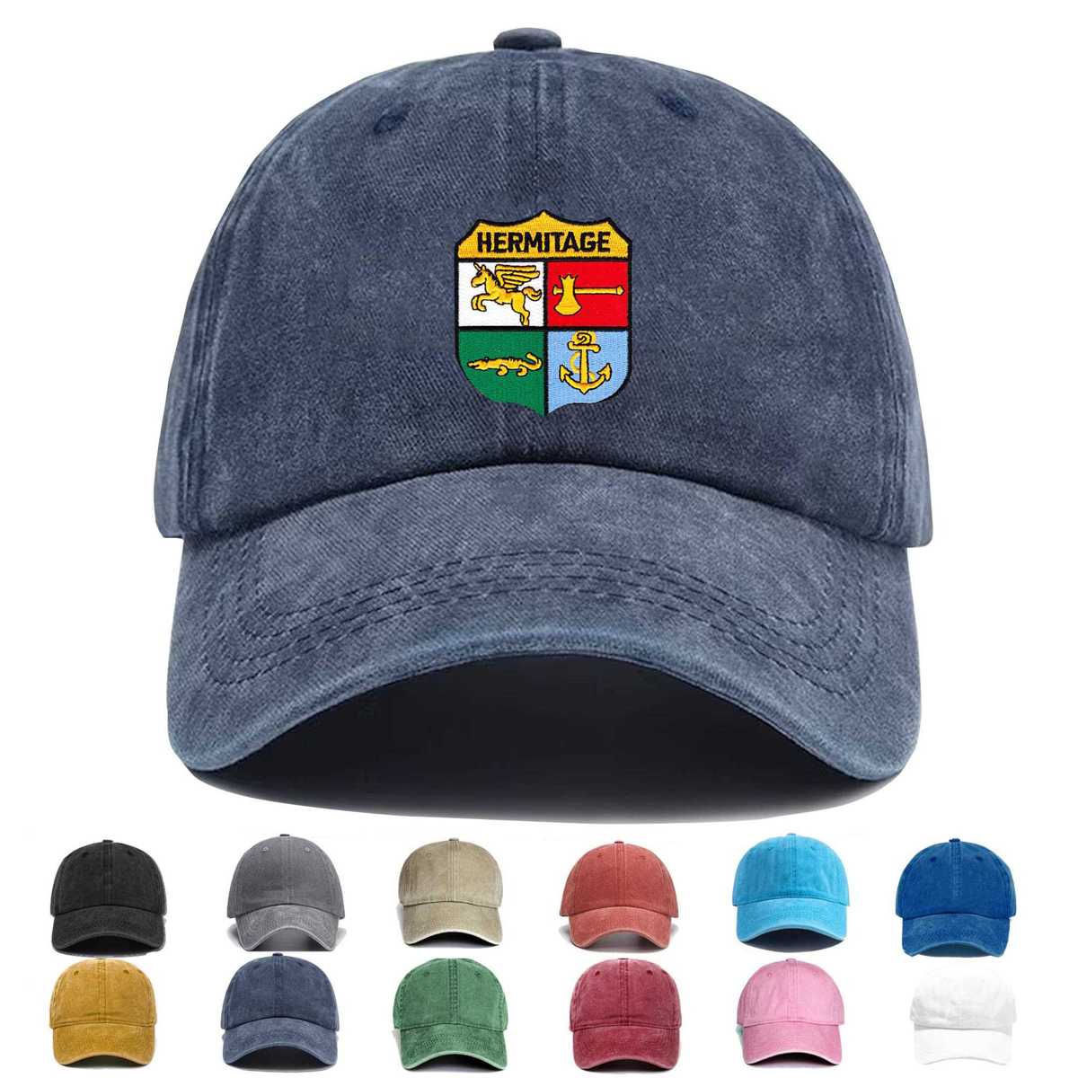 Uss Hermitage Lsd 34 Dock Landing Ship Embroidered Hat - Custom Hat