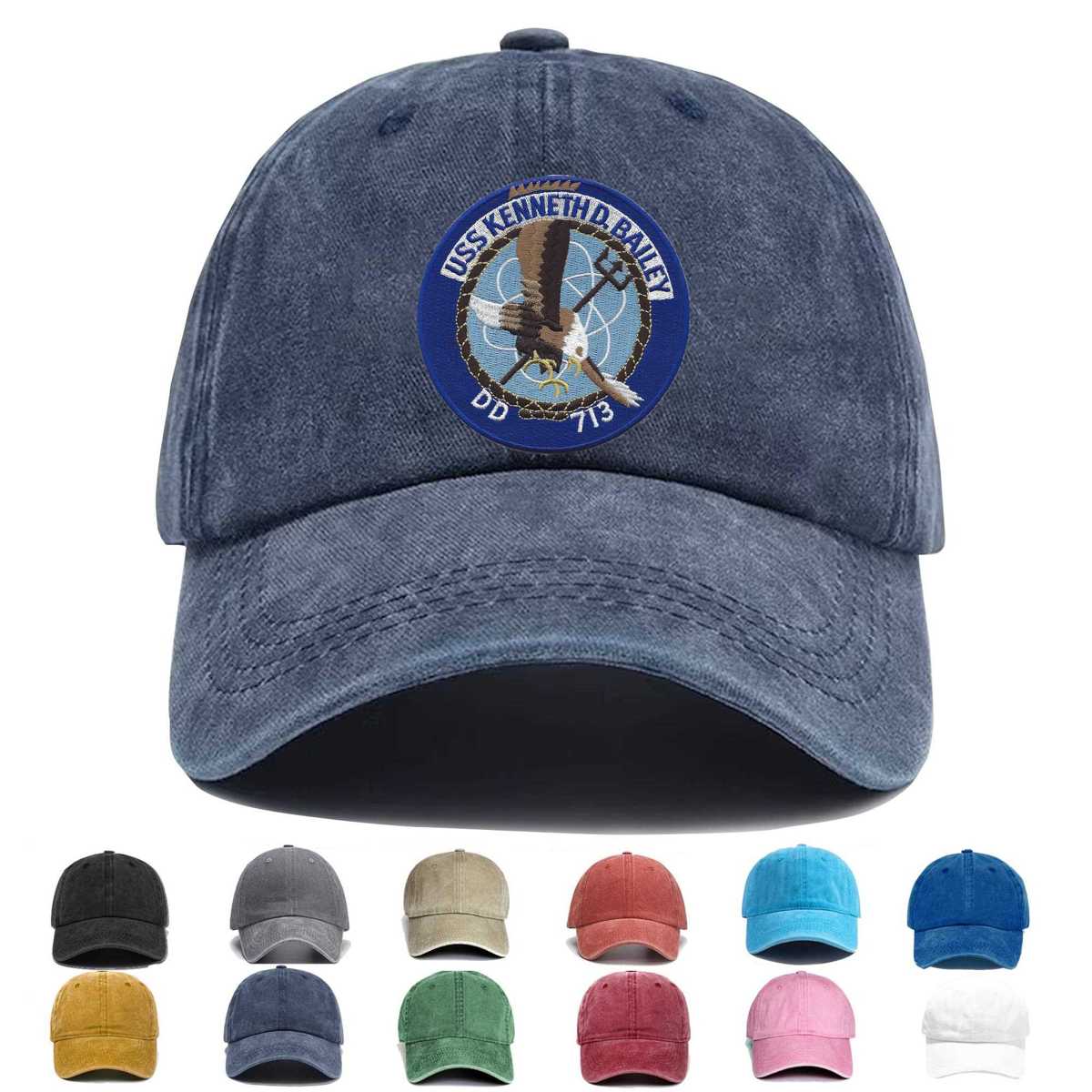 Uss Kenneth D Bailey Dd 713 Embroidered Hat - Custom Hat