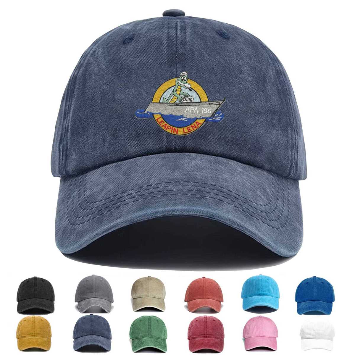 Uss Lenawee Gator Apa 195 Embroidered Hat - Custom Hat